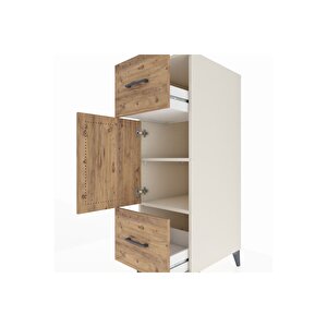 Kronos Dolap 2 Raflı 2 Çekmeceli Tek Kapaklı 44x59x134 Aytaşı-çam