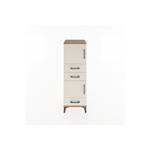 Hyperion Dolap 2 Raflı 3 Çekmeceli 2 Kapaklı 44x44x134 Çam-aytaşı