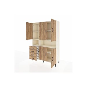 Hyperion Gardrop 7 Raflı 4 Çekmeceli 5 Kapaklı 132x44x195 Aytaşı-çam