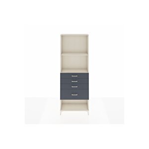 Arges Dolap 2 Raflı 4 Çekmeceli 88x30x243 Aytaşı-antrasit