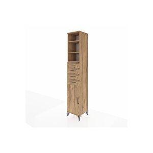 Hyperion Dolap 4 Raflı 4 Çekmeceli Tek Kapaklı 44x44x243 Çam-çam