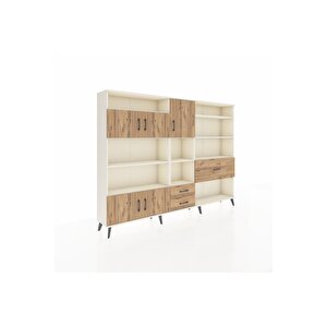 Arges Dolap 13 Raflı 3 Çekmeceli 5 Kapaklı 220x30x163 Aytaşı-çam