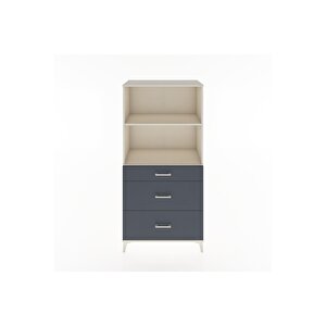 Hyperion Dolap 2 Raflı 3 Çekmeceli 88x44x182 Aytaşı-antrasit