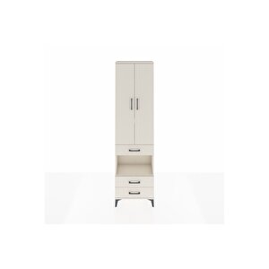 Arges Dolap 4 Raflı 3 Çekmeceli 2 Kapaklı 60x30x221 Aytaşı-aytaşı