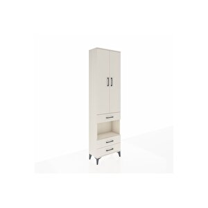 Arges Dolap 4 Raflı 3 Çekmeceli 2 Kapaklı 60x30x221 Aytaşı-aytaşı