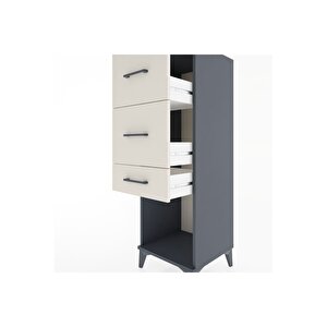 Hyperion Dolap 3 Çekmeceli 44x44x134 Antrasit-aytaşı