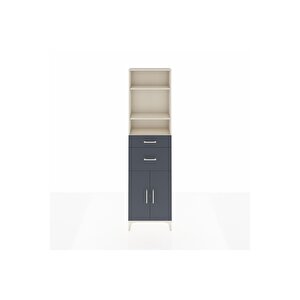 Arges Dolap 4 Raflı 2 Çekmeceli 2 Kapaklı 60x30x221 Aytaşı-antrasit