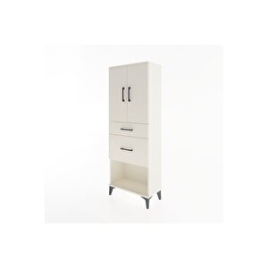 Arges Dolap 3 Raflı 2 Çekmeceli 2 Kapaklı 60x30x163 Aytaşı-aytaşı