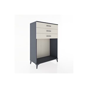 Hyperion Dolap 3 Çekmeceli 88x44x134 Antrasit-aytaşı