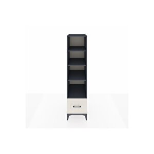 Kronos Dolap 4 Raflı Tek Çekmeceli 44x59x182 Antrasit-aytaşı