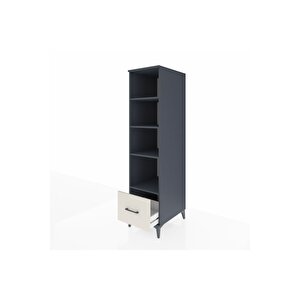 Kronos Dolap 4 Raflı Tek Çekmeceli 44x59x182 Antrasit-aytaşı