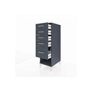 Kronos Dolap 5 Çekmeceli 44x59x134 Antrasit-antrasit