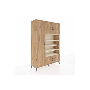 Hyperion Dolap 10 Raflı 5 Kapaklı 132x44x195 Çam-çam/aytaşı
