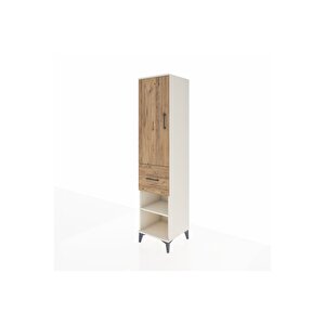 Hyperion Dolap 4 Raflı Tek Çekmeceli Tek Kapaklı 44x44x195 Aytaşı-çam