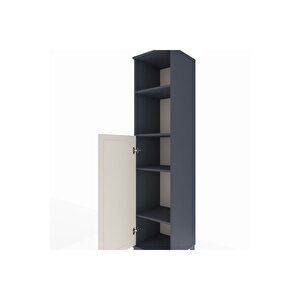 Hyperion Dolap 4 Raflı Tek Kapaklı 44x44x195 Antrasit-aytaşı
