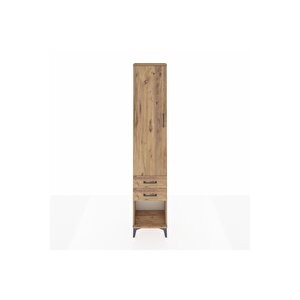 Arges Dolap 4 Raflı 2 Çekmeceli Tek Kapaklı 44x30x221 Çam-çam