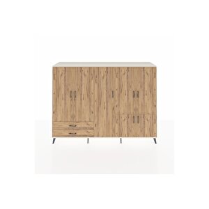 Hyperion Dolap 12 Raflı 2 Çekmeceli 7 Kapaklı 220x44x163 Aytaşı-çam