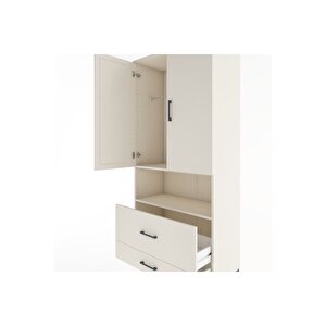Hyperion Dolap 2 Raflı 2 Çekmeceli Tek Askılı 88x44x195 Aytaşı-aytaşı