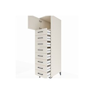 Kronos Dolap Tek Raflı 8 Çekmeceli Tek Kapaklı 44x59x182 Aytaşı-aytaşı