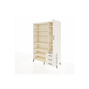 Hyperion Gardrop 9 Raflı 3 Çekmeceli Tek Kapaklı  132x44x195 Aytaşı-aytaşı