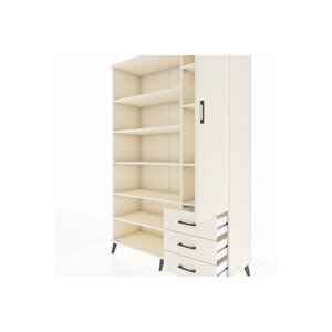 Hyperion Gardrop 9 Raflı 3 Çekmeceli Tek Kapaklı  132x44x195 Aytaşı-aytaşı