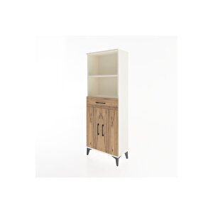 Arges Dolap 3 Raflı Tek Çekmeceli 2 Kapaklı 60x30x163 Aytaşı-çam