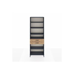 Arges Dolap 5 Raflı 2 Çekmeceli 88x30x243 Antrasit-çam