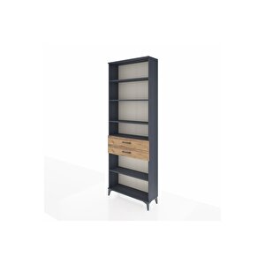 Arges Dolap 5 Raflı 2 Çekmeceli 88x30x243 Antrasit-çam