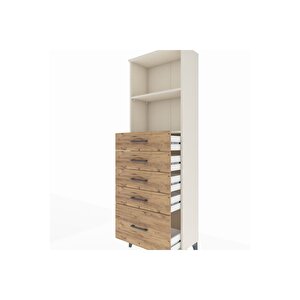 Arges Dolap 2 Raflı 5 Çekmeceli 60x30x182 Aytaşı-çam