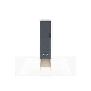 Hyperion Dolap 2 Raflı Tek Çekmeceli Tek Askılı 44x44x195 Aytaşı-antrasit