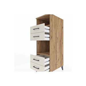 Kronos Dolap 2 Raflı 4 Çekmeceli 44x59x134 Çam-aytaşı