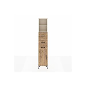Hyperion Dolap 3 Raflı 3 Çekmeceli Tek Kapaklı 44x44x243 Aytaşı-çam