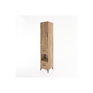 Hyperion Dolap 3 Raflı 2 Çekmeceli Tek Askılı 44x44x221 Çam-çam