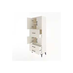 Arges Dolap 3 Raflı 3 Çekmeceli 4 Kapaklı 60x30x163 Aytaşı-aytaşı