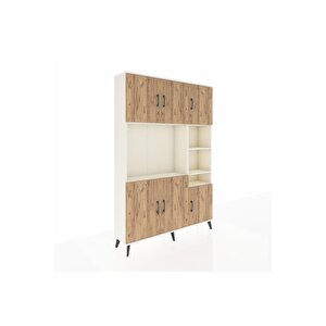 Arges Dolap 10 Raflı 6 Kapaklı 132x30x195 Aytaşı-çam/aytaşı