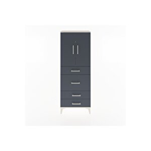 Arges Dolap 3 Raflı 4 Çekmeceli 2 Kapaklı 60x30x163 Aytaşı-antrasit