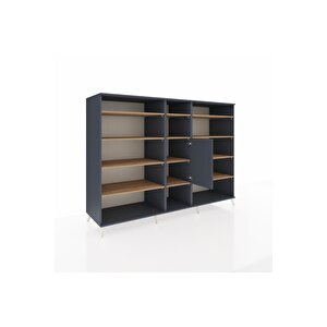 Kronos Dolap 12 Raflı Tek Kapaklı  220x59x163 Antrasit-antrasit/çam