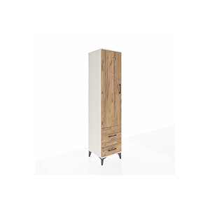 Hyperion Dolap 2 Raflı 2 Çekmeceli Tek Askılı 44x44x195 Aytaşı-çam