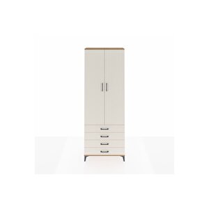 Arges Dolap 5 Raflı 4 Çekmeceli 2 Kapaklı 88x30x243 Çam-aytaşı