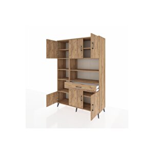 Hyperion Gardrop 10 Raflı Tek Çekmeceli 6 Kapaklı 132x44x195 Çam-çam