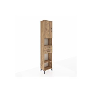 Arges Dolap 4 Raflı 2 Çekmeceli Tek Kapaklı 44x30x221 Çam-çam