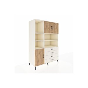 Kronos Dolap 8 Raflı 4 Çekmeceli 3 Kapaklı 132x59x195 Aytaşı-çam/aytaşı