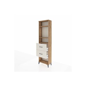 Arges Dolap 3 Raflı 2 Çekmeceli 60x30x221 Çam-aytaşı