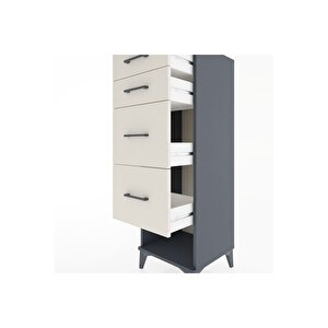 Hyperion Dolap 4 Çekmeceli 44x44x134 Antrasit-aytaşı