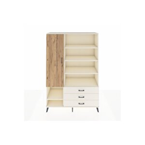 Hyperion Dolap 9 Raflı 3 Çekmeceli Tek Kapaklı  132x44x195 Aytaşı-çam/aytaşı