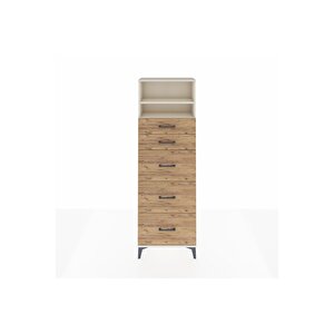 Arges Dolap 2 Raflı 5 Çekmeceli 60x30x182 Aytaşı-çam