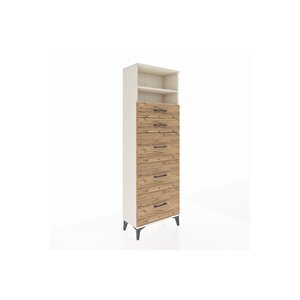 Arges Dolap 2 Raflı 5 Çekmeceli 60x30x182 Aytaşı-çam