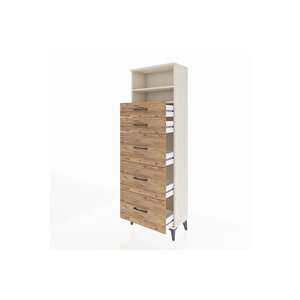 Arges Dolap 2 Raflı 5 Çekmeceli 60x30x182 Aytaşı-çam