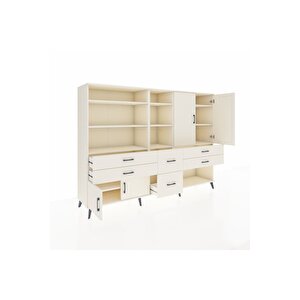 Hyperion Dolap 10 Raflı 6 Çekmeceli 4 Kapaklı 220x44x163 Aytaşı-aytaşı