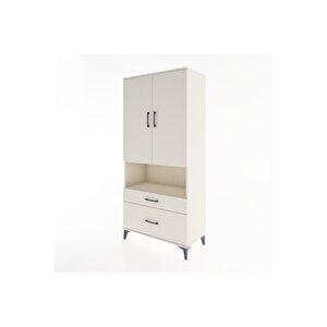 Hyperion Dolap 4 Raflı 2 Çekmeceli 2 Kapaklı 88x44x195 Aytaşı-aytaşı